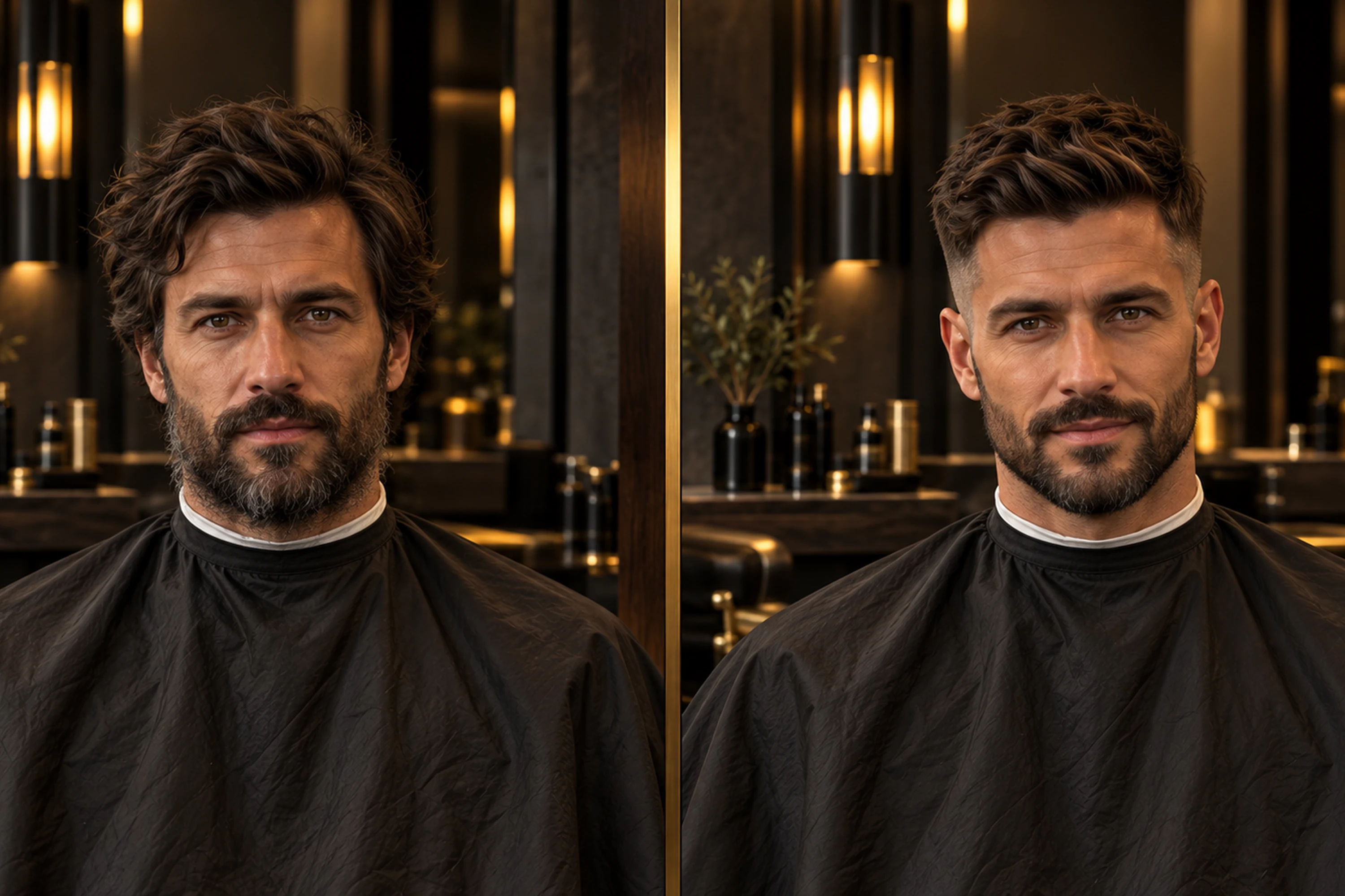 Transformação antes e depois